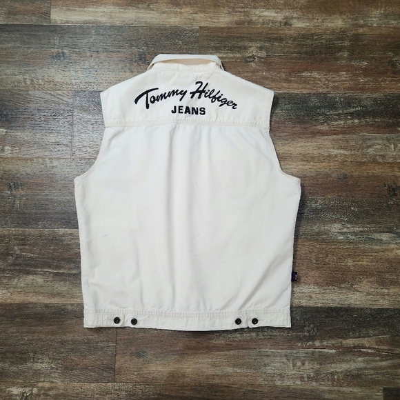 VINTAGE TOMMY HILFIGER EMBROIDERED PAINTERS VEST - Picture 5 of 8